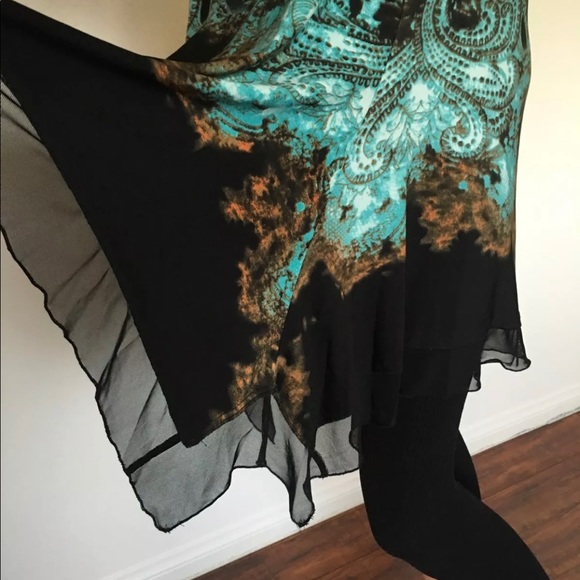 Caleesa Women Tunic Plus Sise 2X Paisley Designer - Picture 9 of 10